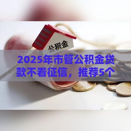 2025年市管公积金贷款不看征信，推荐5个最新可靠的小额贷款平台