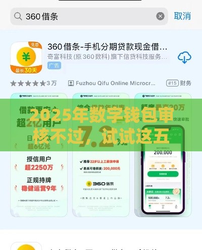 2025年数字钱包审核不过，试试这五个最新平台可以借钱