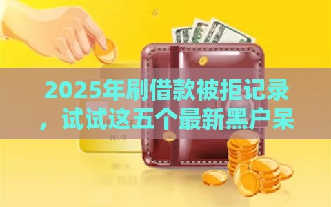 2025年刷借款被拒记录，试试这五个最新黑户呆账下款口子