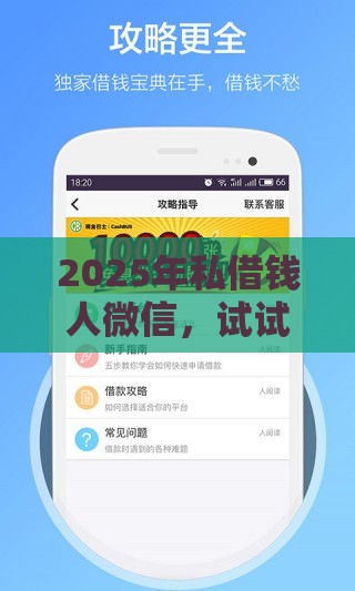 2025年私借钱人微信，试试这五个最新低息贷款平台