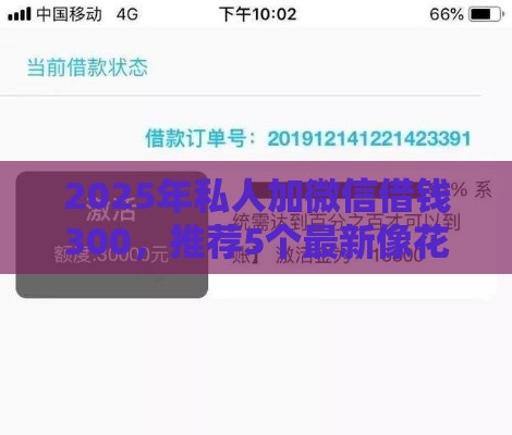 2025年私人加微信借钱300，推荐5个最新像花薪一样能借30天的口子