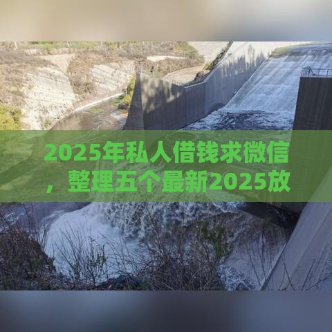2025年私人借钱求微信，整理五个最新2025放水网贷平台