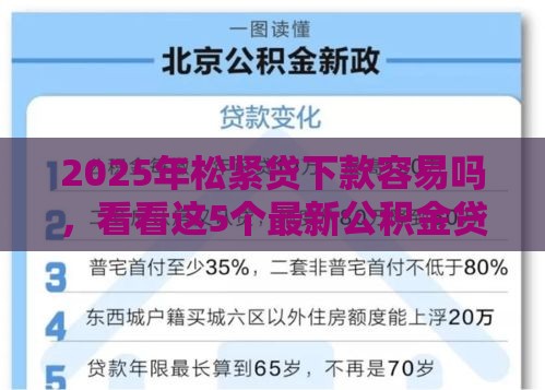 2025年松紧贷下款容易吗，看看这5个最新公积金贷款的平台