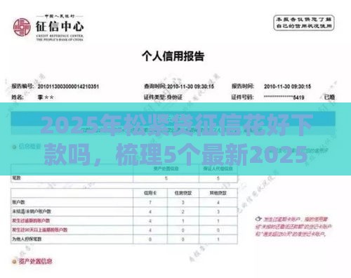 2025年松紧贷征信花好下款吗，梳理5个最新2025高炮必过口子秒下款