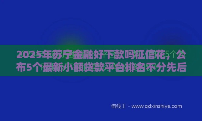 2025年苏宁金融好下款吗征信花，公布5个最新小额贷款平台排名不分先后