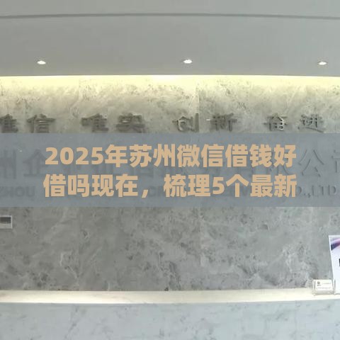 2025年苏州微信借钱好借吗现在，梳理5个最新网贷口子不看征信秒下款的平台