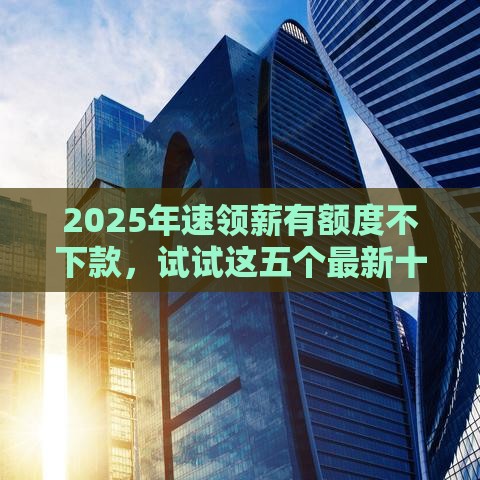 2025年速领薪有额度不下款，试试这五个最新十大贷款平台排名不分先后