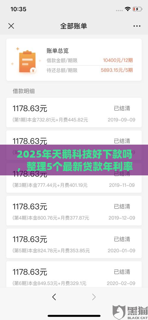 2025年天鹅科技好下款吗，整理5个最新贷款年利率低的平台