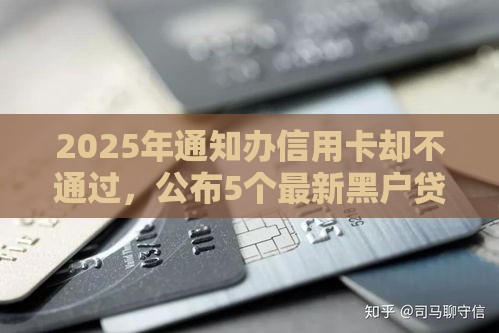 2025年通知办信用卡却不通过，公布5个最新黑户贷款2025新口子