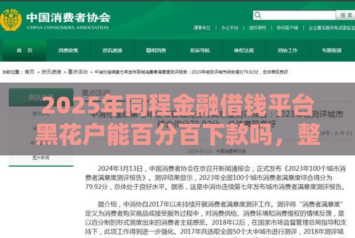 2025年同程金融借钱平台黑花户能百分百下款吗，整理5个最新网贷最好下款的平台