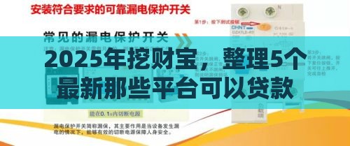 2025年挖财宝，整理5个最新那些平台可以贷款