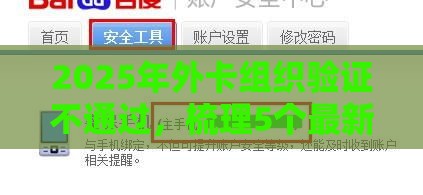 2025年外卡组织验证不通过，梳理5个最新网贷平台怎么推广