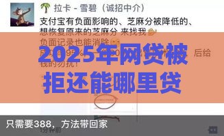 2025年网贷被拒还能哪里贷款，整合五个最新大学生小额贷款平台