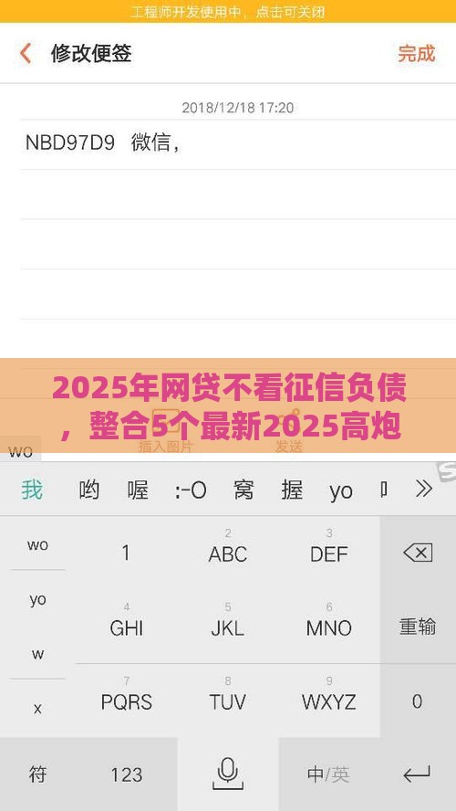 2025年网贷不看征信负债，整合5个最新2025高炮口子秒下款免审核