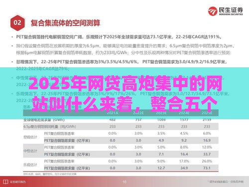 2025年网贷高炮集中的网站叫什么来着，整合五个最新企业信用贷款平台