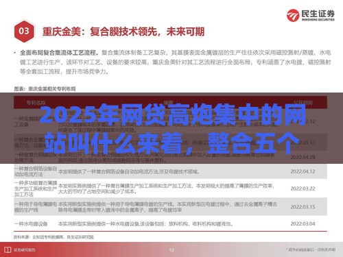 2025年网贷高炮集中的网站叫什么来着，整合五个最新企业信用贷款平台