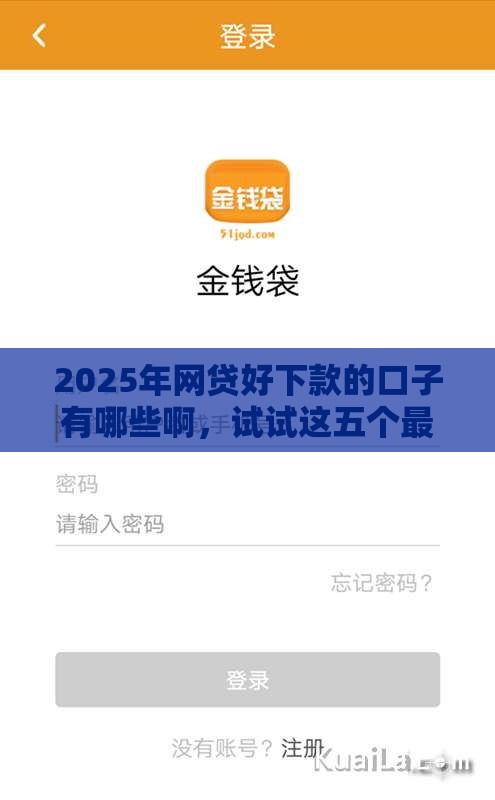 2025年网贷好下款的口子有哪些啊，试试这五个最新黑户借款必下口子2025
