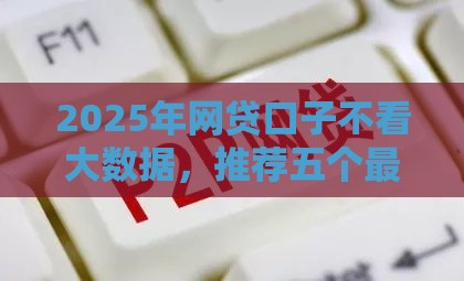 2025年网贷口子不看大数据，推荐五个最新网贷都正规平台