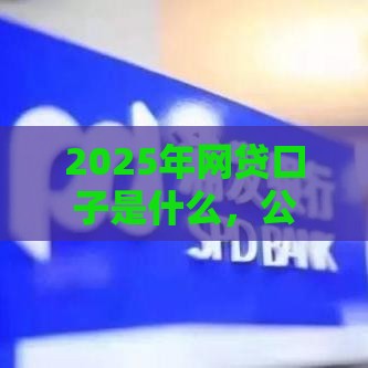 2025年网贷口子是什么，公布五个最新有信用卡就能贷款的平台