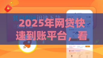 2025年网贷快速到账平台，看看这5个最新网贷借钱平台好