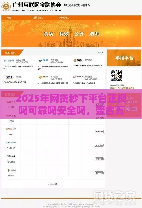 2025年网贷秒下平台正规吗可靠吗安全吗，整合五个最新大的贷款平台