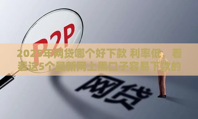 2025年网贷哪个好下款 利率低，看看这5个最新网上黑口子容易下款的