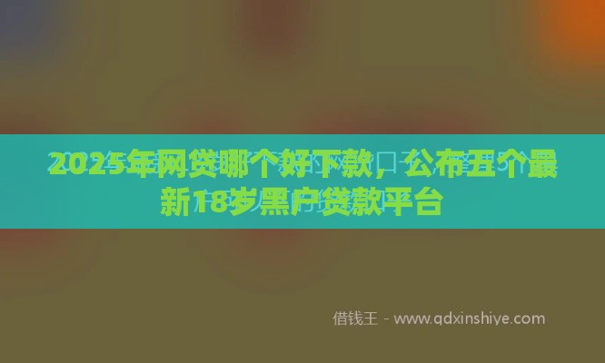 2025年网贷哪个好下款，公布五个最新18岁黑户贷款平台