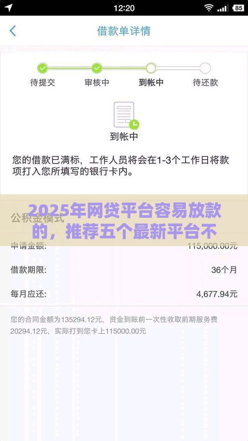 2025年网贷平台容易放款的，推荐五个最新平台不看征信可以借到钱