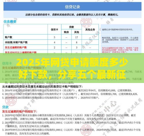 2025年网贷申请额度多少好下款，分享五个最新征信花了小额贷款正规平台