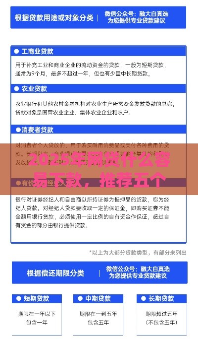2025年网贷什么容易下款，推荐五个最新网贷下款口子