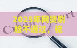 2025年网贷刷脸不通过，梳理5个最新不审核征信的贷款平台