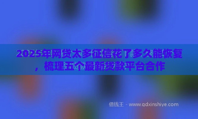2025年网贷太多征信花了多久能恢复，梳理五个最新贷款平台合作