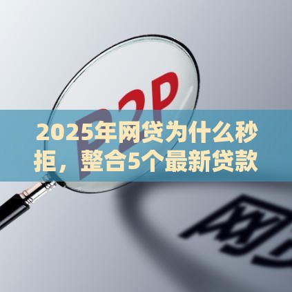 2025年网贷为什么秒拒，整合5个最新贷款平台小额贷款不看征信