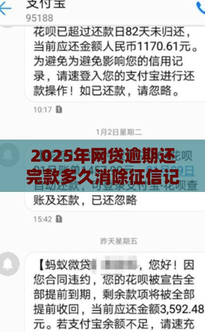 2025年网贷逾期还完款多久消除征信记录，分享5个最新逾期了在平台可以借到钱