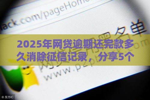 2025年网贷逾期还完款多久消除征信记录，分享5个最新逾期了在平台可以借到钱