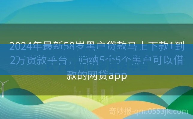 2025年网黑借款平台有哪些，分享五个最新17岁网贷平台