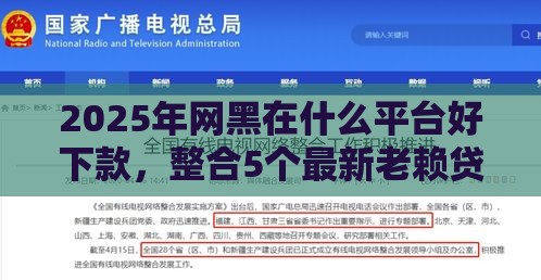 2025年网黑在什么平台好下款，整合5个最新老赖贷款可以下的网贷口子