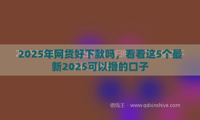 2025年网货好下款吗，看看这5个最新2025可以撸的口子