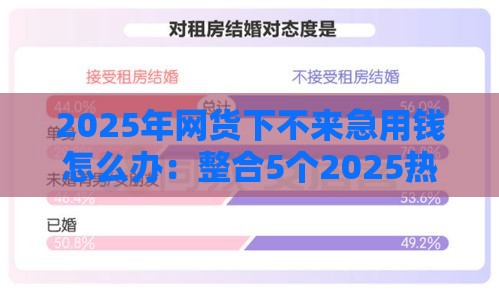 2025年网货下不来急用钱怎么办：整合5个2025热门哪些贷款平台不看征信