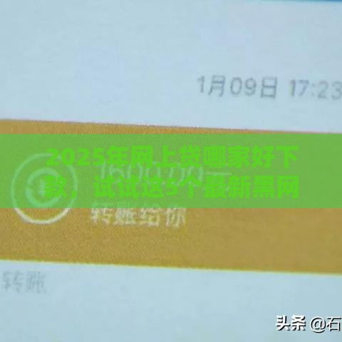 2025年网上贷哪家好下款，试试这5个最新黑网贷必下款口子