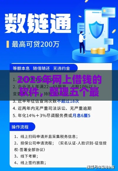 2025年网上借钱的软件，整理五个最新贷款平台最划算