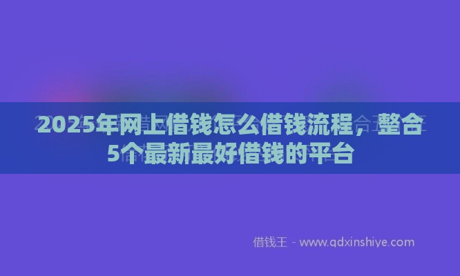 2025年网上借钱怎么借钱流程，整合5个最新最好借钱的平台