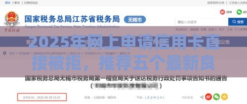 2025年网上申请信用卡直接被拒，推荐五个最新良心网贷平台