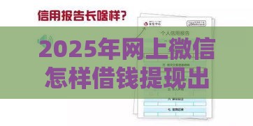 2025年网上微信怎样借钱提现出来，分享5个最新不查征信的贷款平台