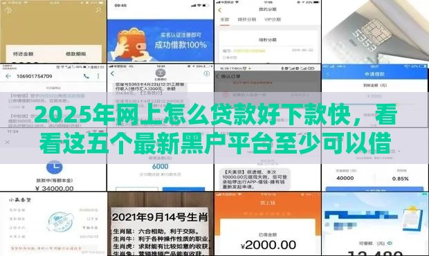 2025年网上怎么贷款好下款快，看看这五个最新黑户平台至少可以借三万那种