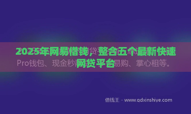 2025年网易借钱，整合五个最新快速网贷平台