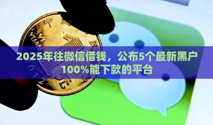 2025年往微信借钱，公布5个最新黑户100%能下款的平台