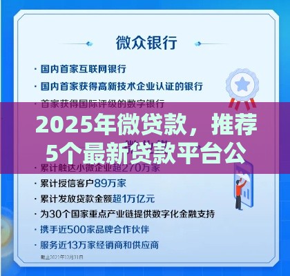 2025年微贷款,推荐5个最新贷款平台公司 2025年微贷款,推荐5个最新贷款平台公司