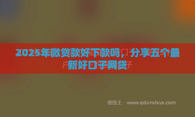 2025年微贷款好下款吗，分享五个最新好口子网贷