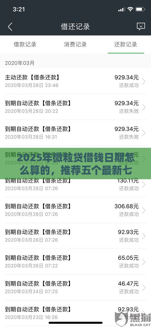 2025年微粒贷借钱日期怎么算的，推荐五个最新七天网贷口子